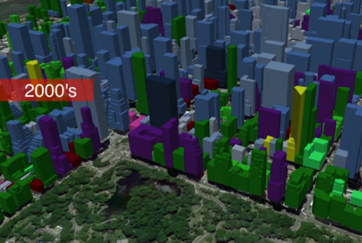 Смотрите видео: Перевоплощение Манхэттена в крупный город - 165 лет в минуту