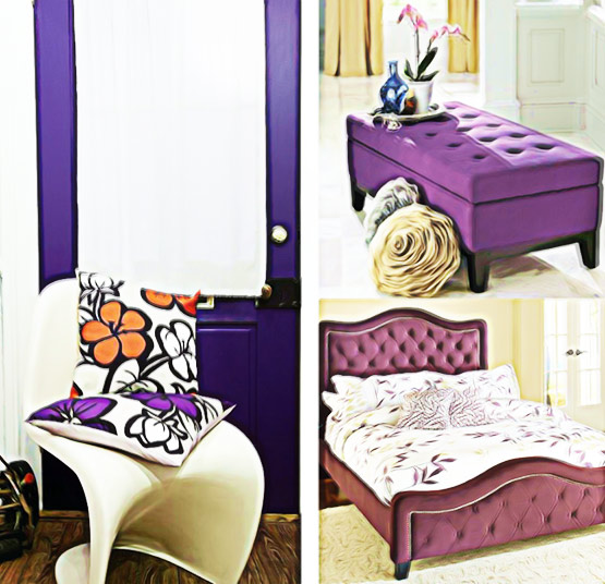 Цветовые идеи декора: советы по созданию спальни в фиолетово-серых тонах.