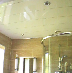 На какие материалы направить внимание для дизайна потолка в ванной комнате?